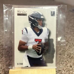 CJ Stroud NFL Wild Card Matte Rookie Card # 9/200 Houston Texans #BC-CS